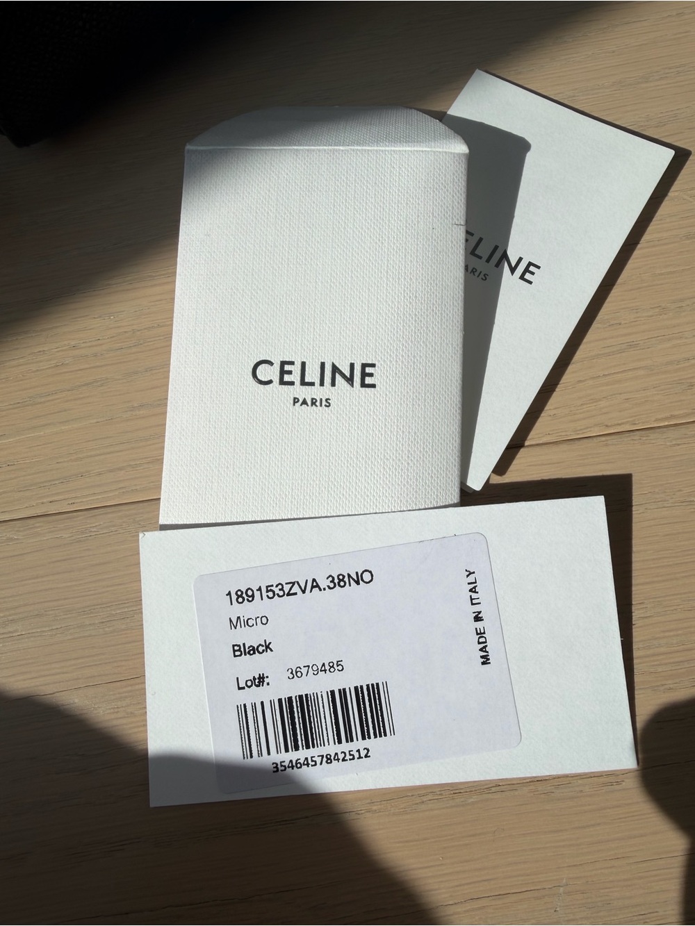 Celine Black Micro Belt Bag in Black- grained calfskin leather - Picture 8 of 8